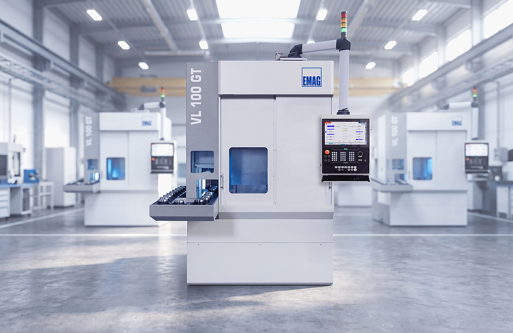 Whether for turning or grinding operations – the VL 100 GT offers the flexibility to utilize virtually all machining technologies. Whether for turning or grinding operations – the VL 100 GT offers the flexibility to utilize virtually all machining technologies.