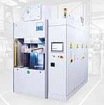 The (P)ECM machining area, electrical cabinet with control unit and the electrolyte management system are integrated on a single machine frame. That’s what makes the PI space-saving, compact and forklift compatible!