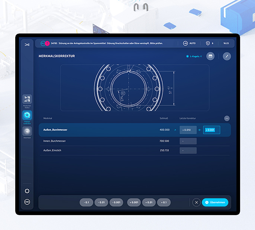 Simplifier l'utilisation des machines avec EDNA ONE EDNA ONE, l'utilisation simple et intuitive de la commande de la machine