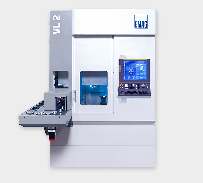 Front view of the vertical turning machine VL 2
