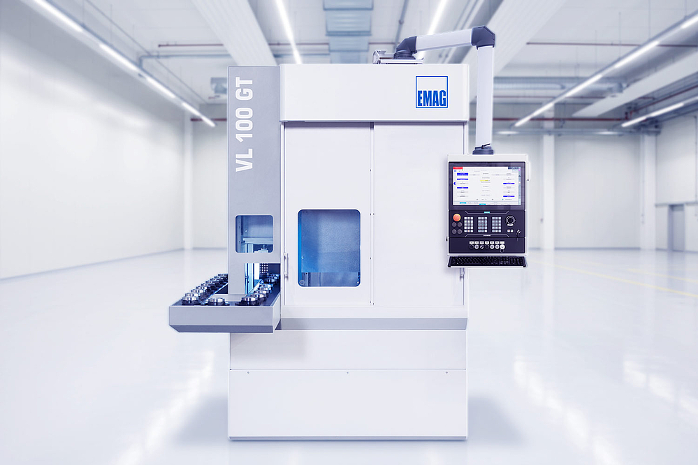 VL 100 GT – 선삭 및 연삭 복합 센터 열처리된 CNC 선삭 부품의 초정밀 가공을 위한 EMAG VL 100 GT. 단일 셋업으로 하드 터닝과 연삭 공정을 완벽하게 수행합니다.