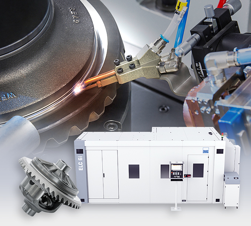 ELC 6i - Soudage au laser pour les composants Powertrain Installation de soudage laser ELC 6i pour composants Powertrain d'EMAG