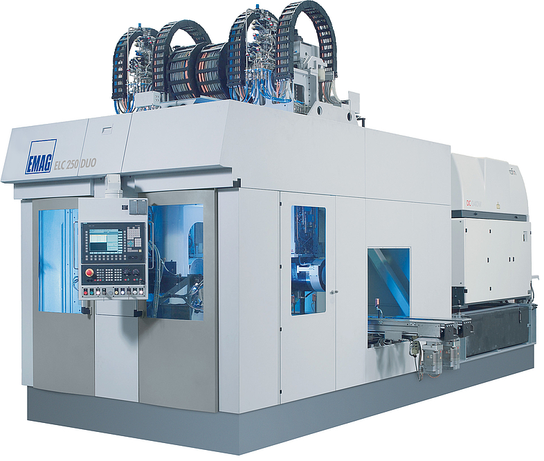 ELC 250 DUO – kompakte Laserbearbeitungsmaschine für die Bearbeitung von Differentialgehäusen.