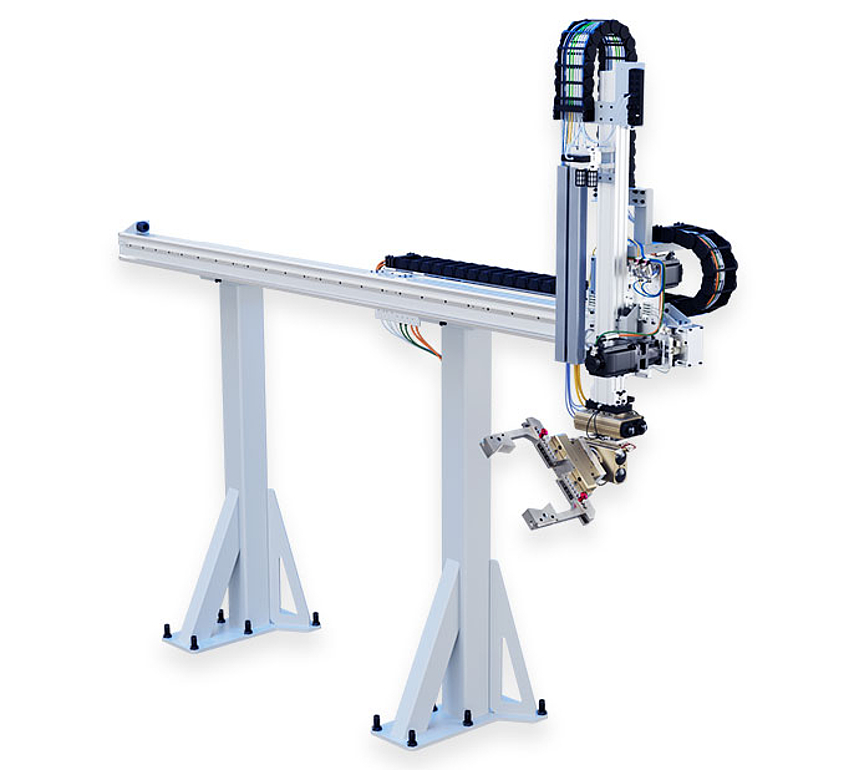 Robots portiques pour la connexion de machines-outils 