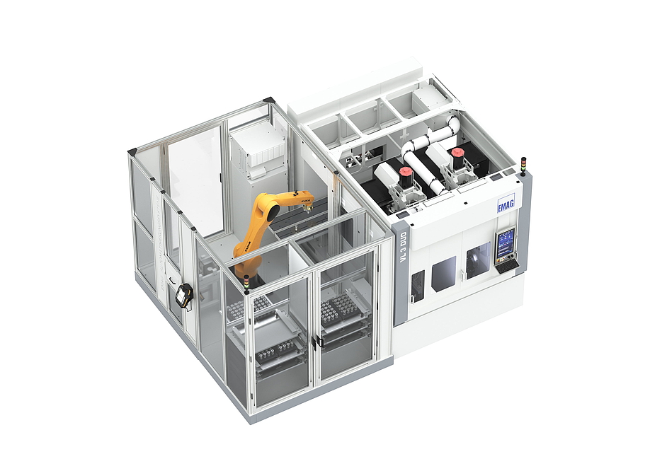 Cella di automazione con sistema a cassetti