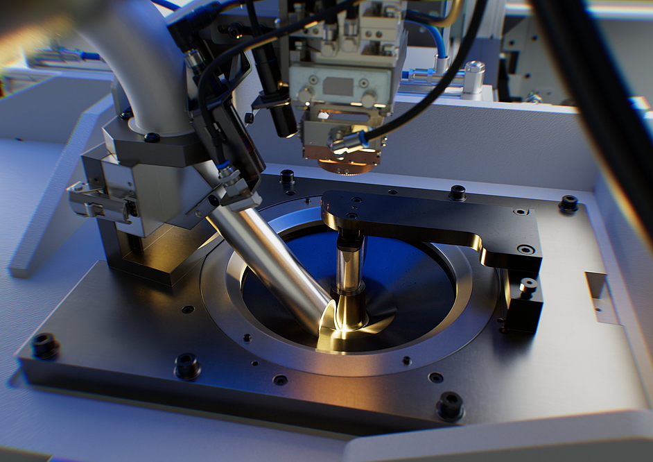 Laser welding process in the ELC 6i Laser welding process in the ELC 6i: Precise laser guidance and a stable process sequence ensure reproducible seam quality with minimal component distortion.
