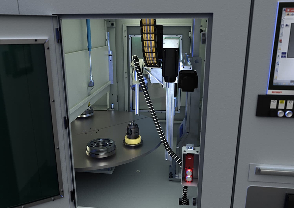 Laser Cleaning Maschine LC 4-2 – NC-Rundtakttisch für einen unkomplizierten Teilewechsel und kurze Taktzeiten.
