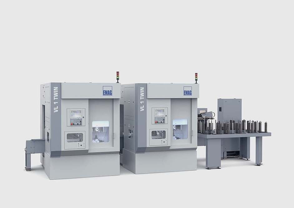 Manufacturing line with two VL 1 TWINs for planetary gears