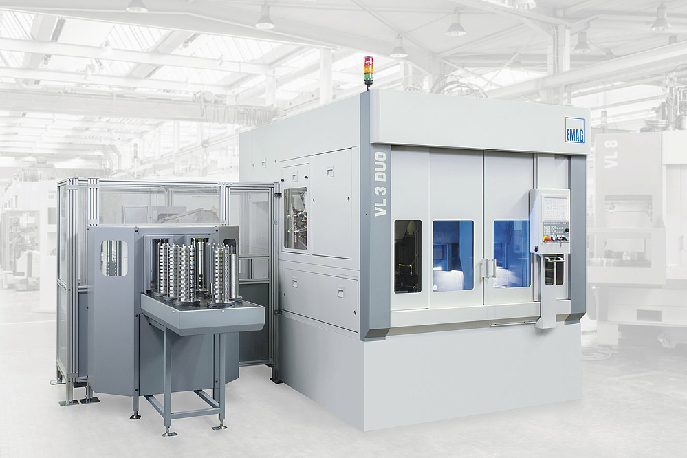 VL 3 DUO multi-spindle machine—Complete manufacturing system for chucked parts