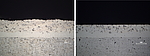 Multi-layer coating before and after grinding: Double-sided face-grinding ensures the perfect surface using cross grinding.