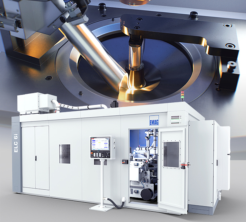 Laserschweißanlage ELC 6i von EMAG mit Transfersystem für Powertrain-Komponenten. 