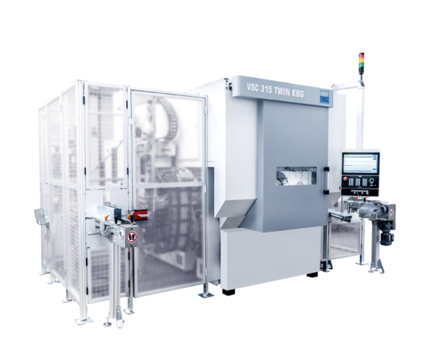 Milling straight ball races of joint housings and joint hubs on the VSC 315 TWIN KBG