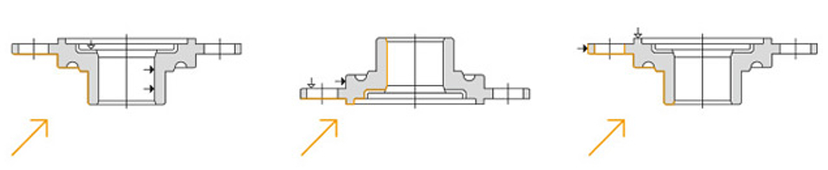 Complete machining of flanges