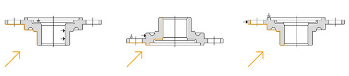 Complete machining of flanges