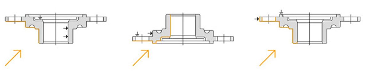 Complete machining of flanges