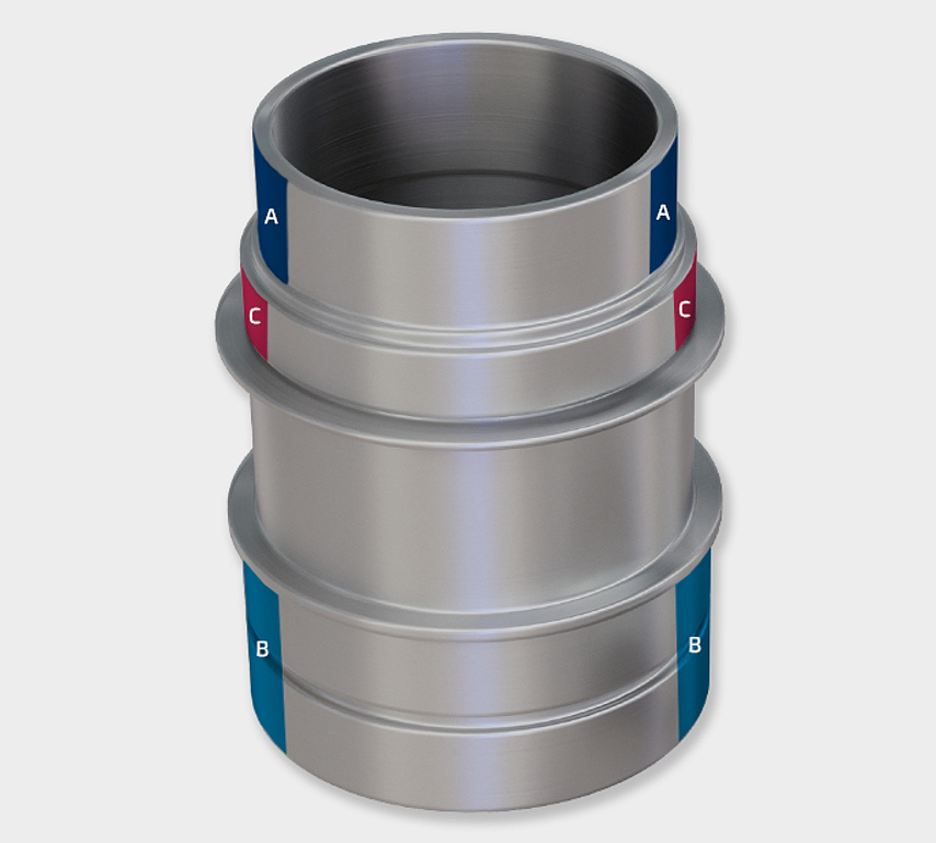 Elliptical external contours of a wave generator component
