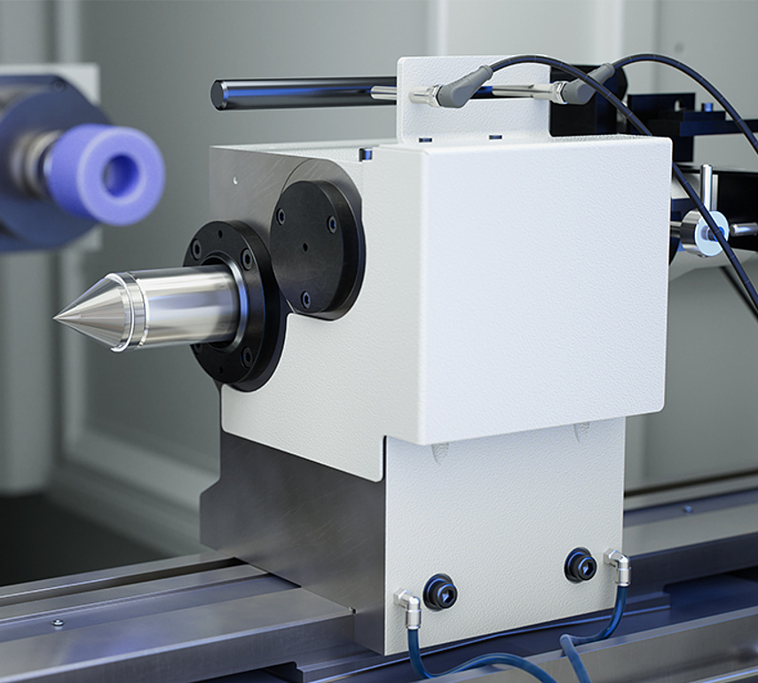 Tailstock from EMAG UG for precision grinding between centers with fine adjustment and hydraulic reset.