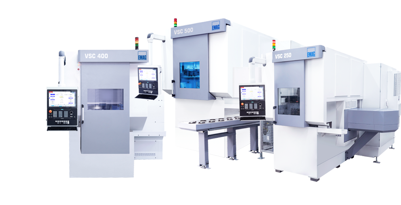 The VSC lathes with overhead inverted work spindle offer optimum chip fall, which is very important for productive batch production. 