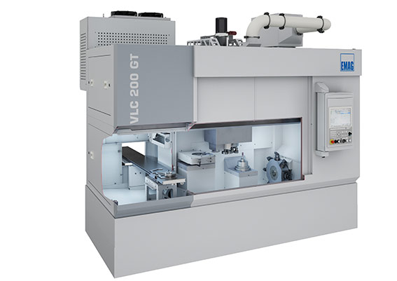 The VLC 200 GT turning/grinding machine uses various machining technologies (e.g. hard turning)