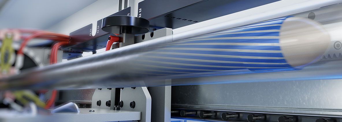 Cathode during rifling of a gun barrel with the PO 3000 IP ECM machine 
